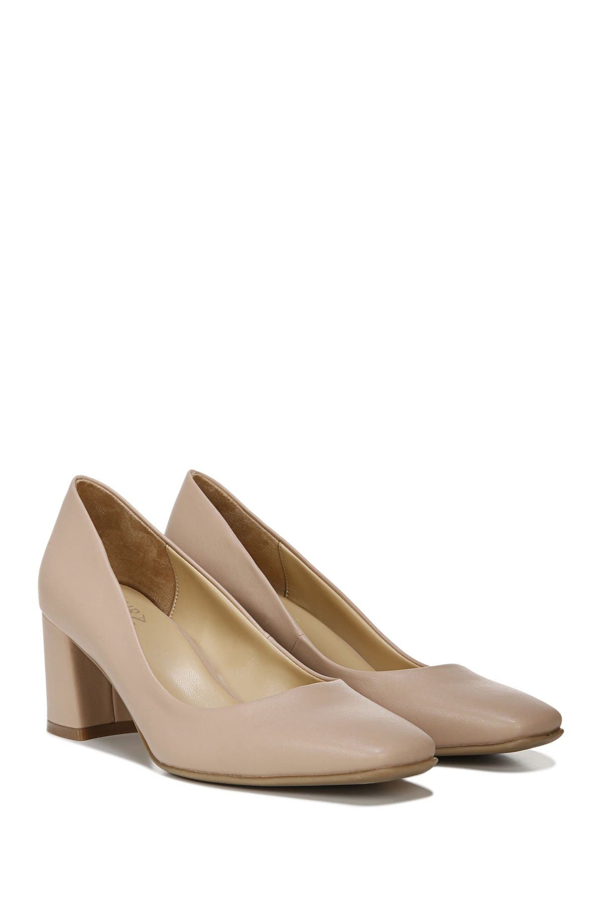 Warner Square Toe Pump - Wide Width Available, Alternate, color, BARELY NUDE