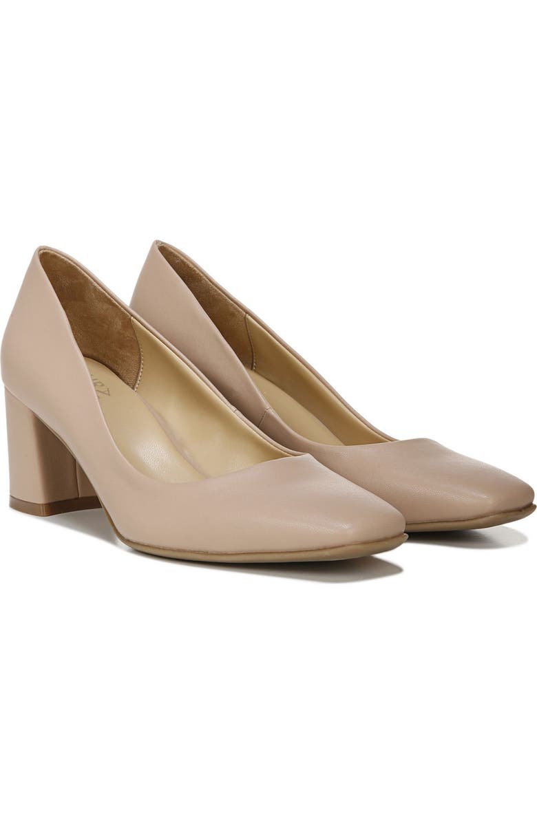 Naturalizer Warner Square Toe Pump - Wide Width Available, Alternate, color, Barely Nude