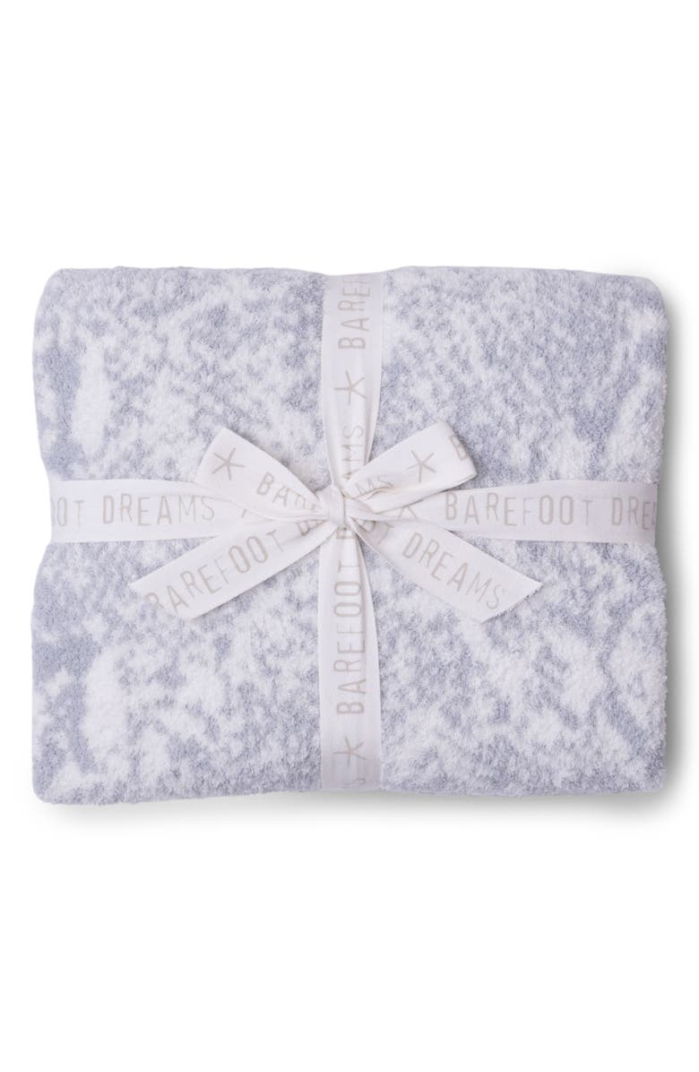 Barefoot Dreams<sup
®</sup
CozyChic<sup
®</sup
Python Print Throw Blanket, Main, color, Pearl/ Ocean