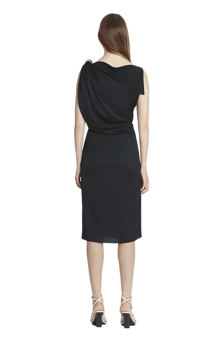 Lanvin ARPÈGE RING DRAPED SILK DRESS, Alternate, color, 