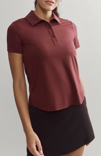 Shop Rhone Course To Court Performance Polo In Burgundy