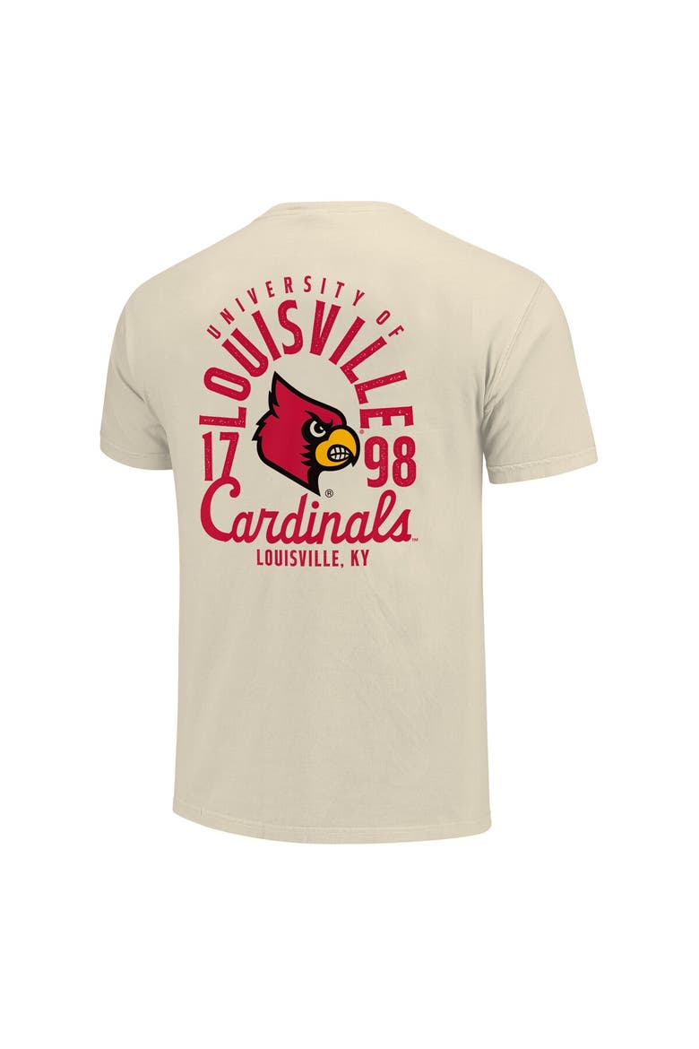 Men's Cream Louisville Cardinals Comfort Colors Mascot Overlay T-Shirt, Alternate, color, Cream