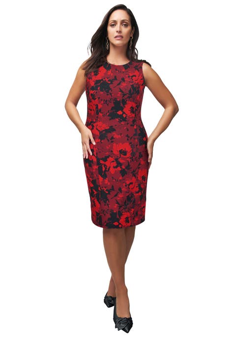 Stretch Crepe Single-Breasted Jacket Dress (Plus)