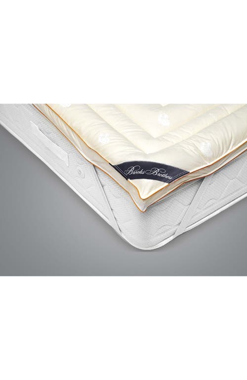 Shop Brooks Brothers Quilted Mattress Topper In Cream