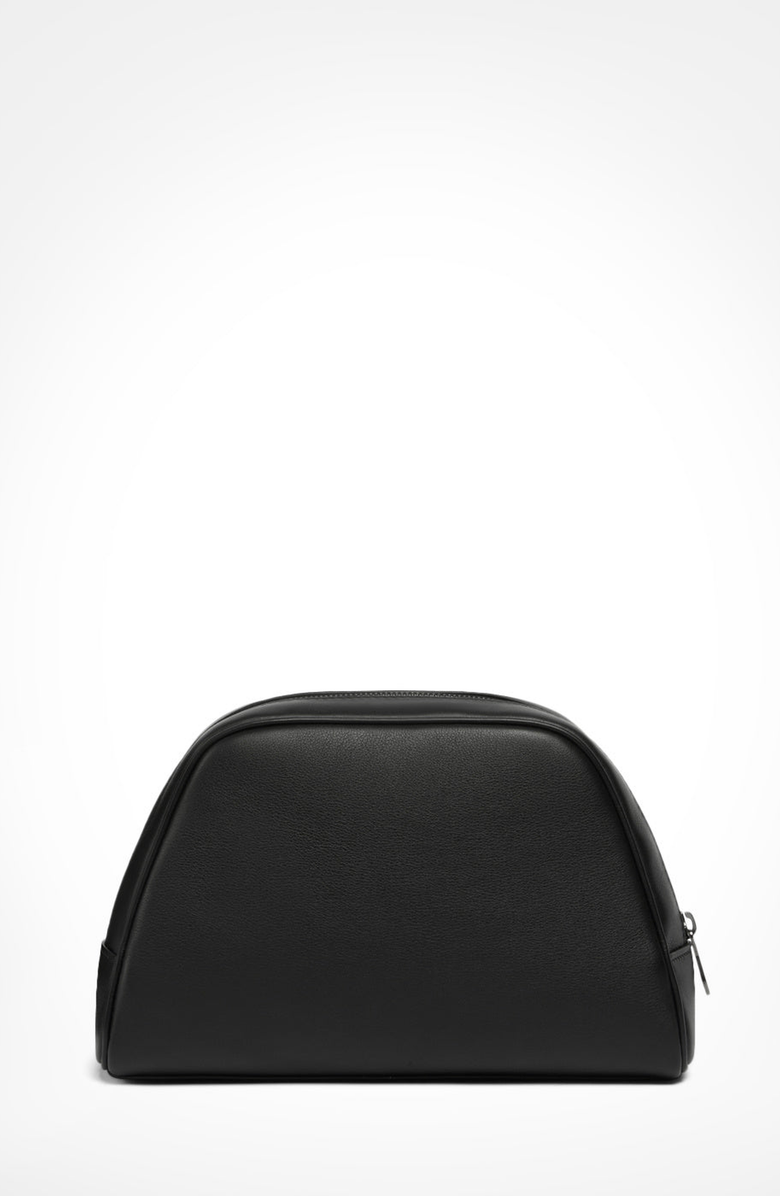 Aviteur Necessaire Calfskin Zipped Toiletry Bag, Alternate, color, Black