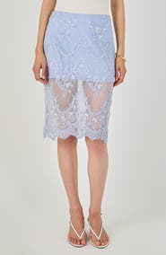 Endless Rose Sequin Lace Midi Skirt