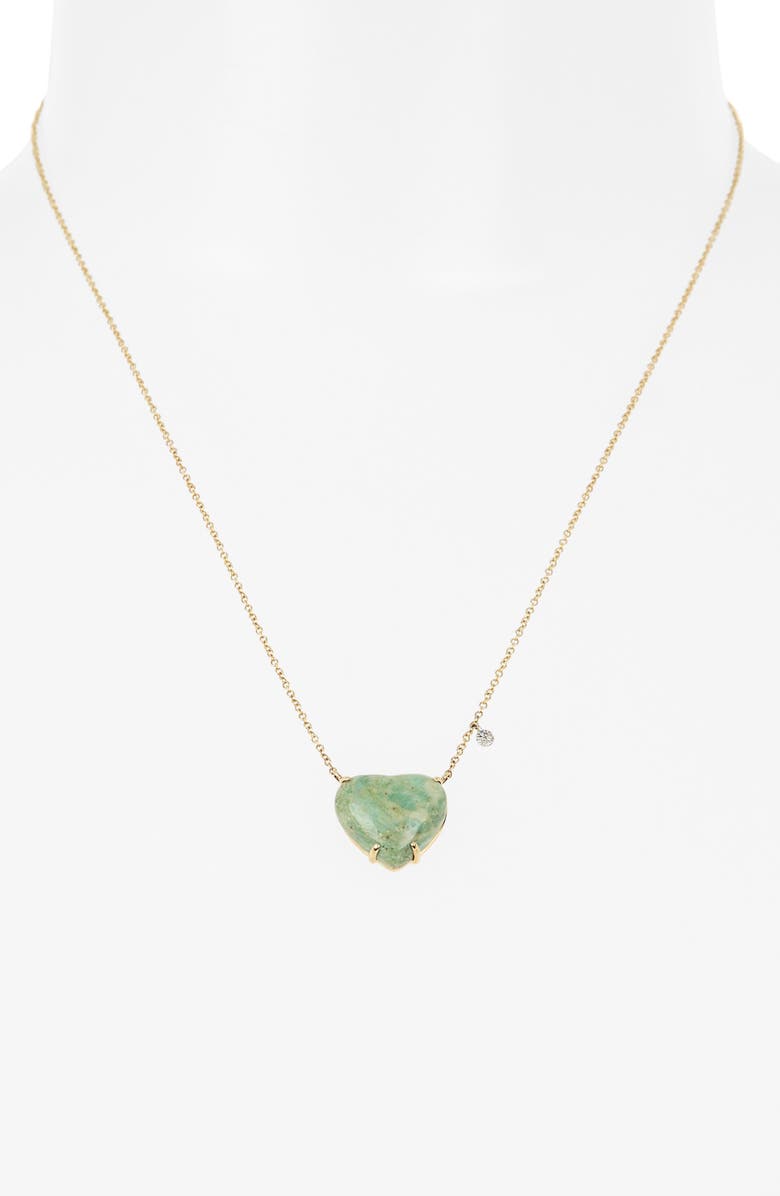 Meira T 14K Gold Mica Heart Pendant Necklace, Alternate, color, Yellow