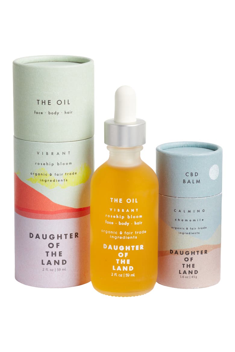 Package Free x Daughter of the Land The Oil & CBD Balm Set, Main, color, MULTI