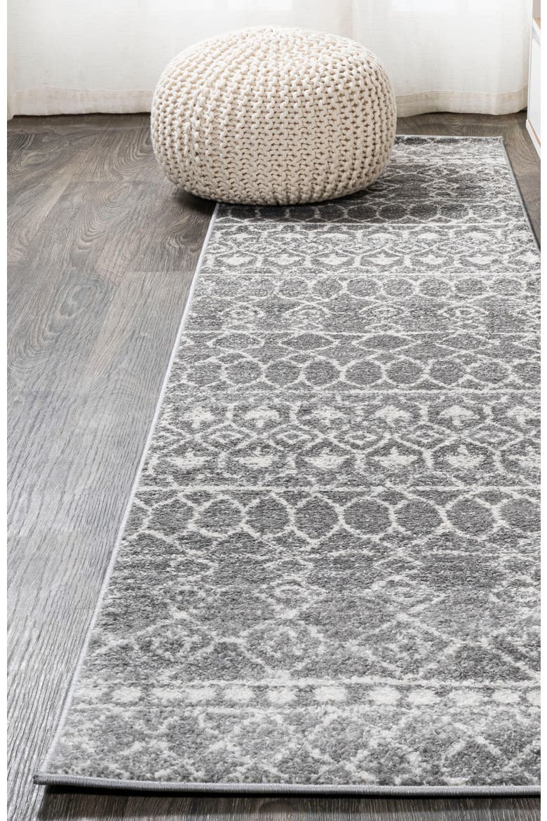Izil Moroccan Beni Souk Area Rug, Alternate, color, Gray/Cream