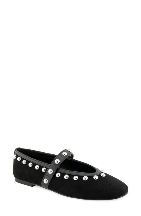 Bailey Studded Mary Jane Flat