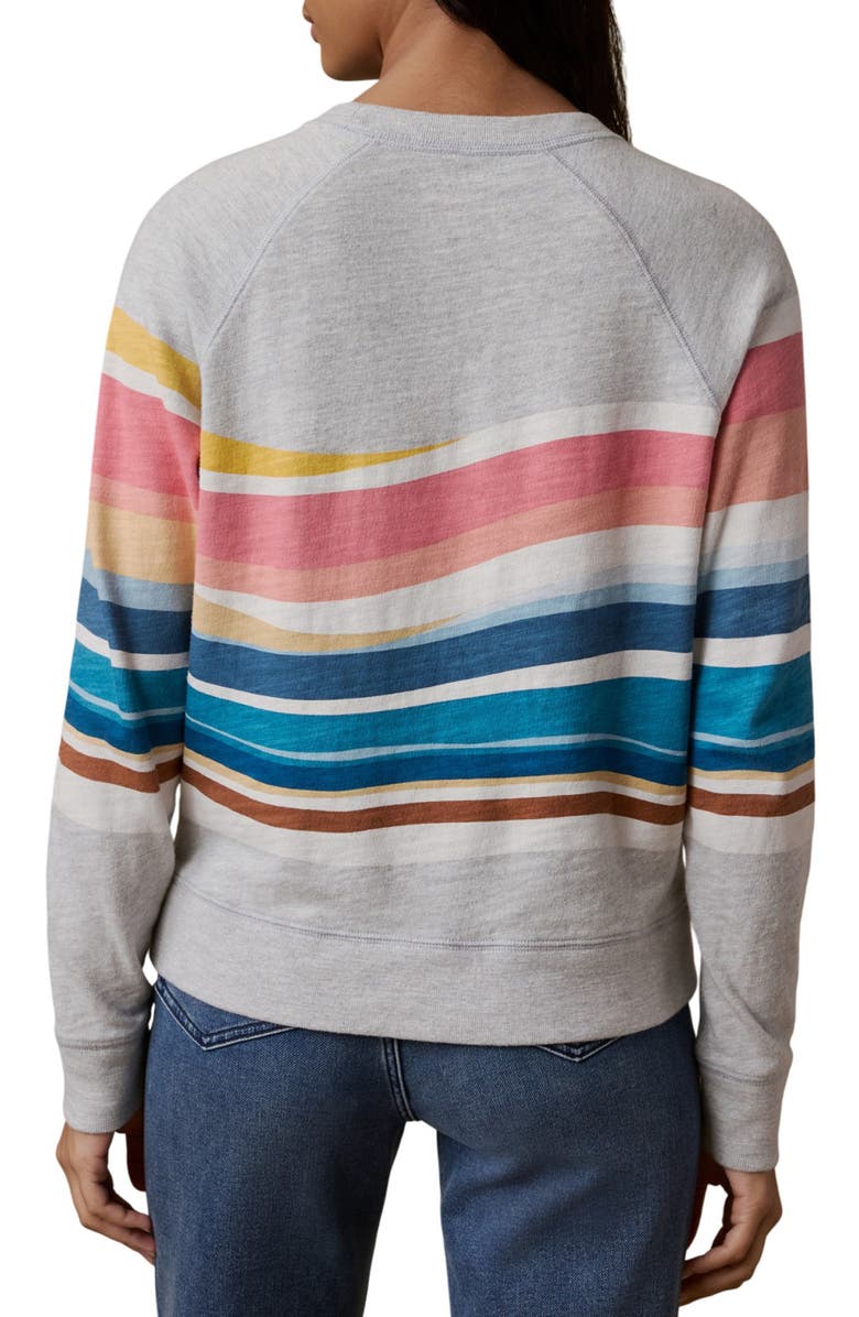 Faherty Print Slub Organic Cotton Sweatshirt, Alternate, color, Soleil Waves