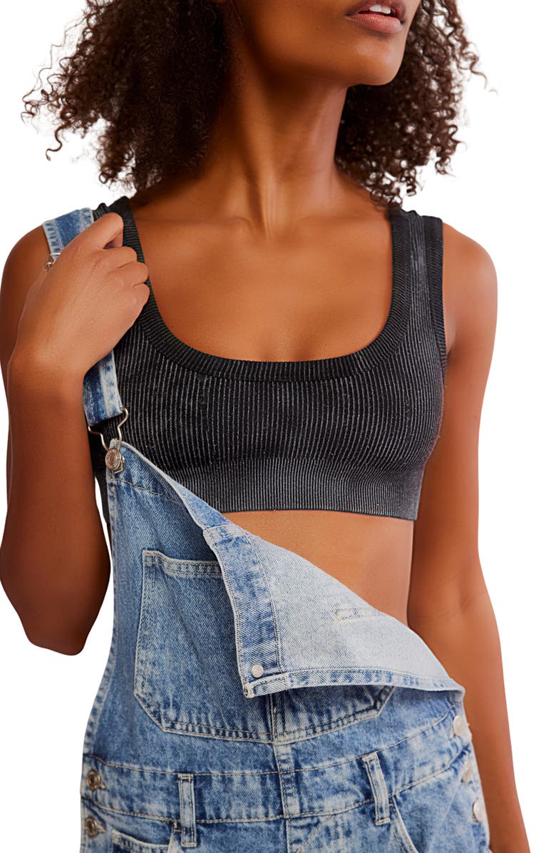 Free People Intimately FP Rib Bralette, Alternate, color, Black