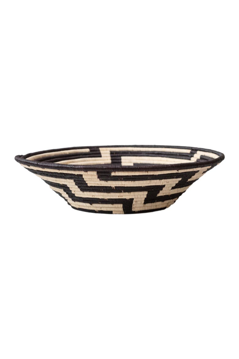 Large Shield Basket, Alternate, color, Black & Natural Fiber