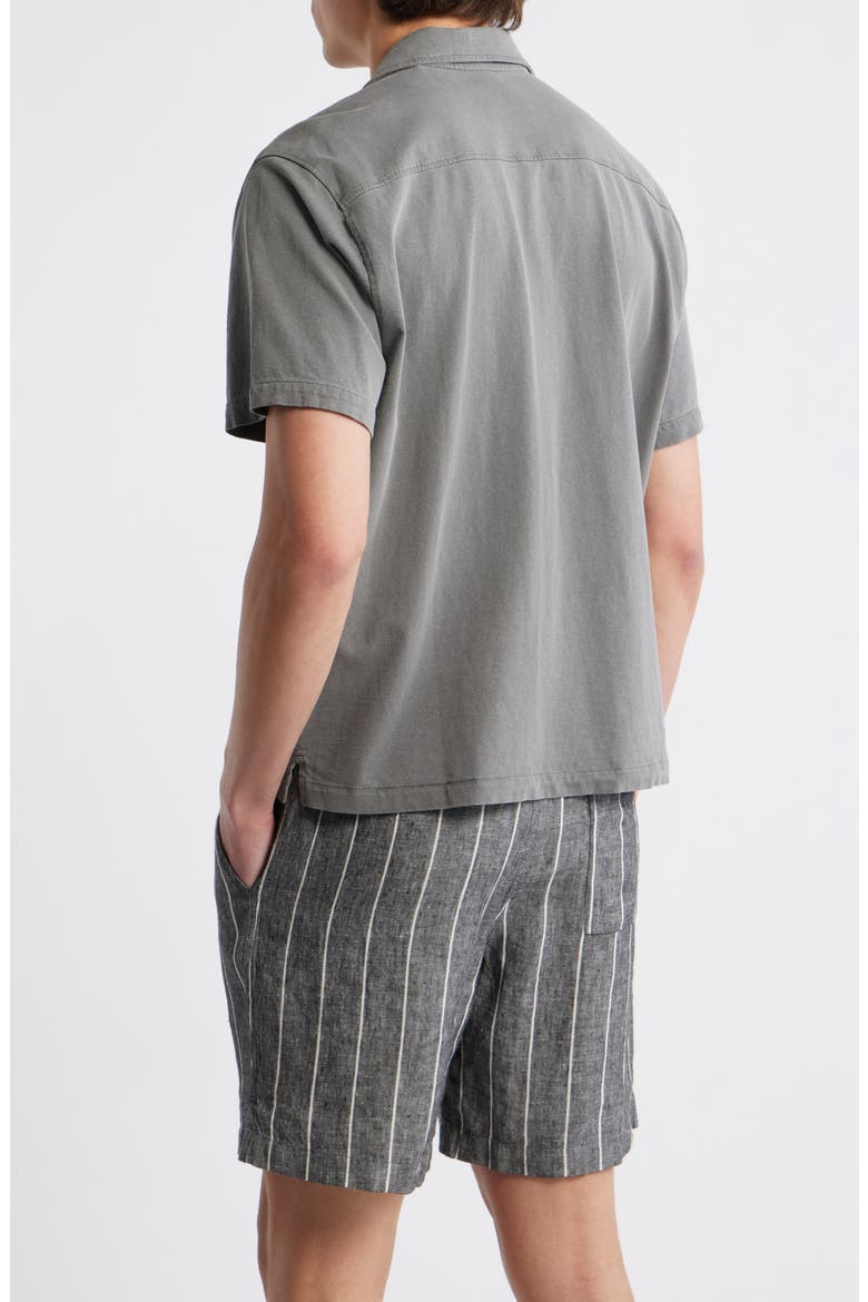 Caza Featherweight Organic Cotton Camp Shirt, Alternate, color, SLATE