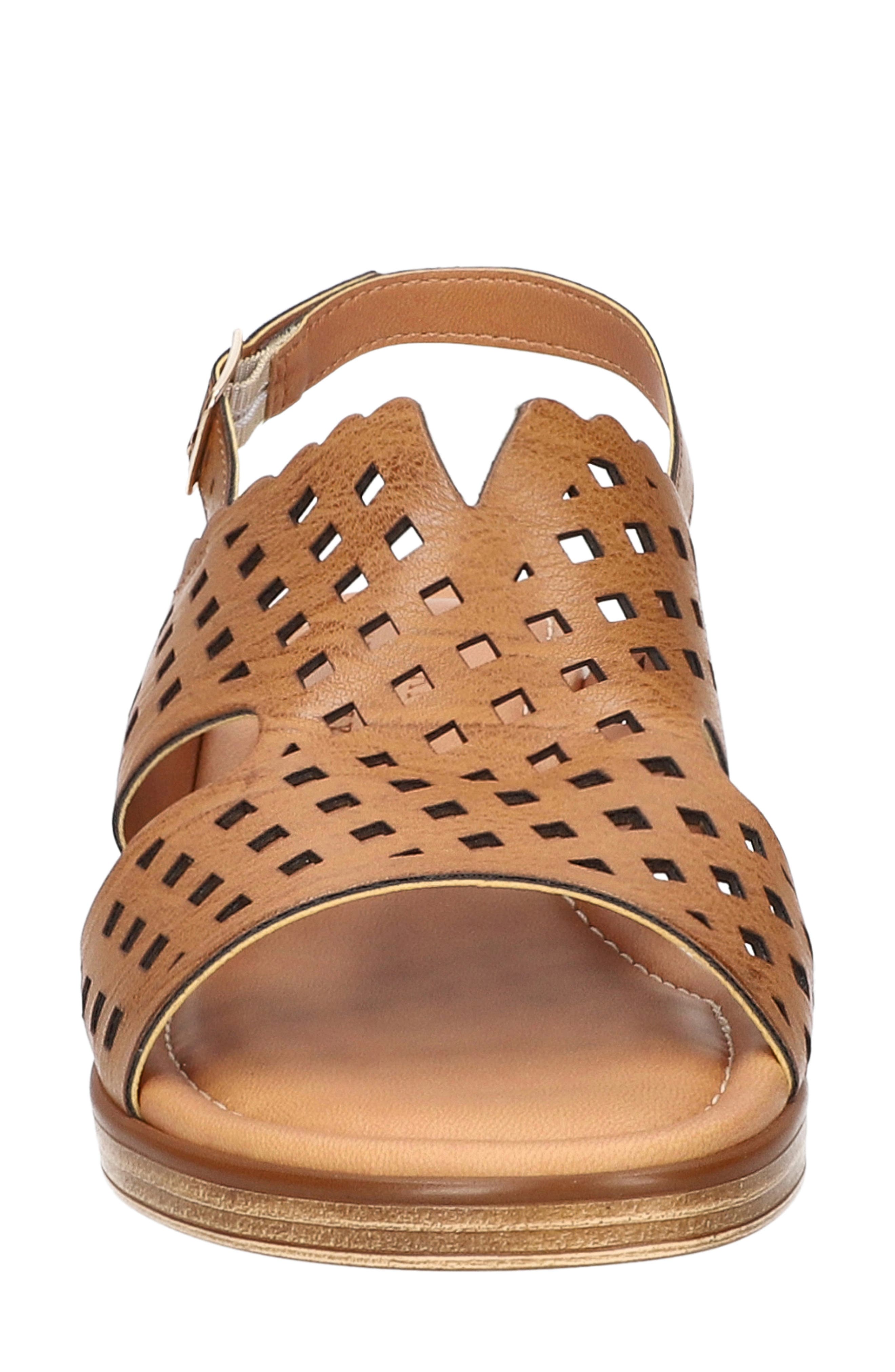 Martella Slingback Wedge Sandal, Alternate, color, COGNAC