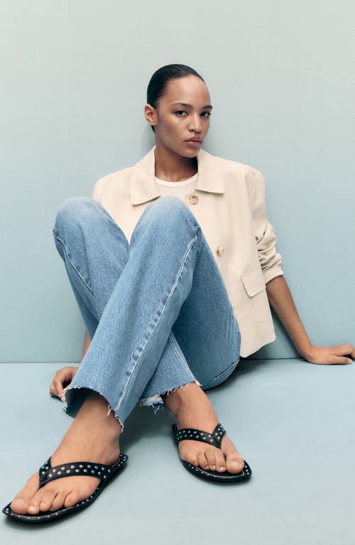Mango Fiona Mid Rise Flare Jeans In Blue