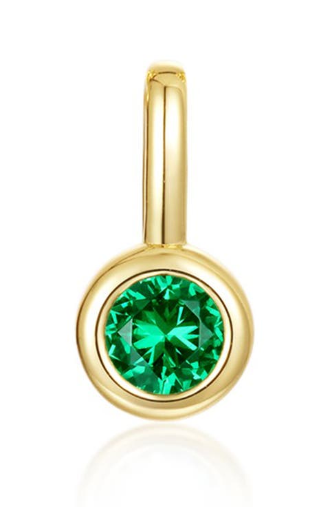 Bezel Birthstone Charm Pendant