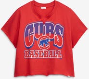 '47 Women's '47  Red Chicago Cubs Plus Size Win Big Oversized Notch-Neck T-Shirt