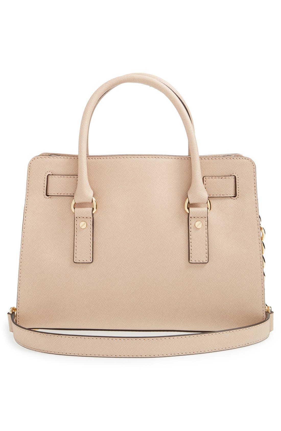 'Medium Hamilton' Saffiano Leather Satchel, Alternate, color, BLUSH