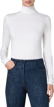 Akris punto Mock Neck Stretch Modal Top