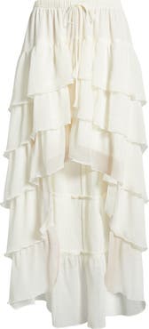 BP. Tiered High-Low Maxi Skirt
