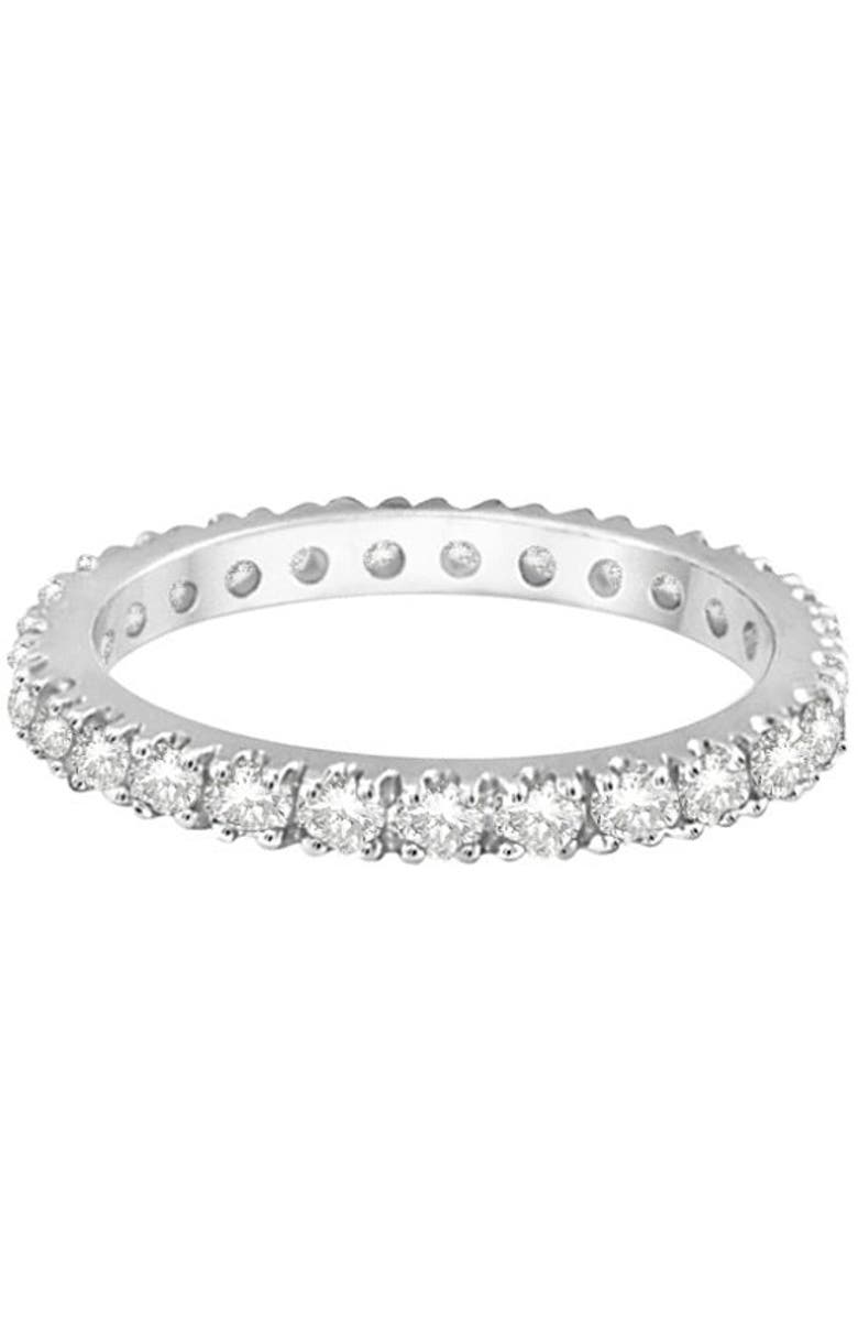 ALLUREZ Eternity Stackable Ring Band 14K, Alternate, color, Snow