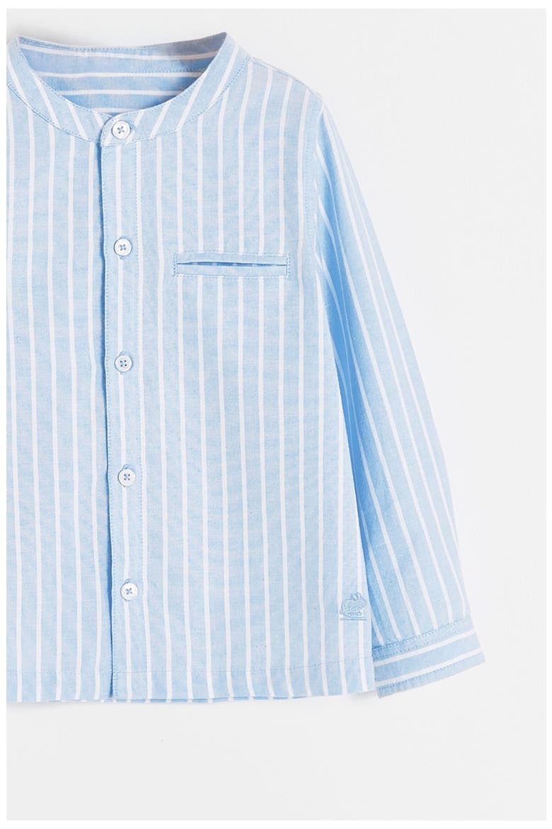 Roque Button-Front Shirt for Little Kid & Big Kid, Alternate, color, LIGHT-BLUE