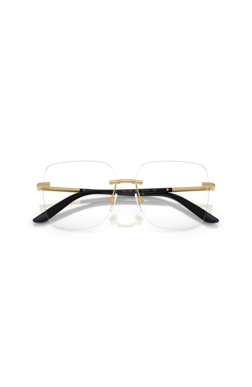 Dolce & Gabbana Dolce&gabbana 57mm Square Optical Glasses In Gold