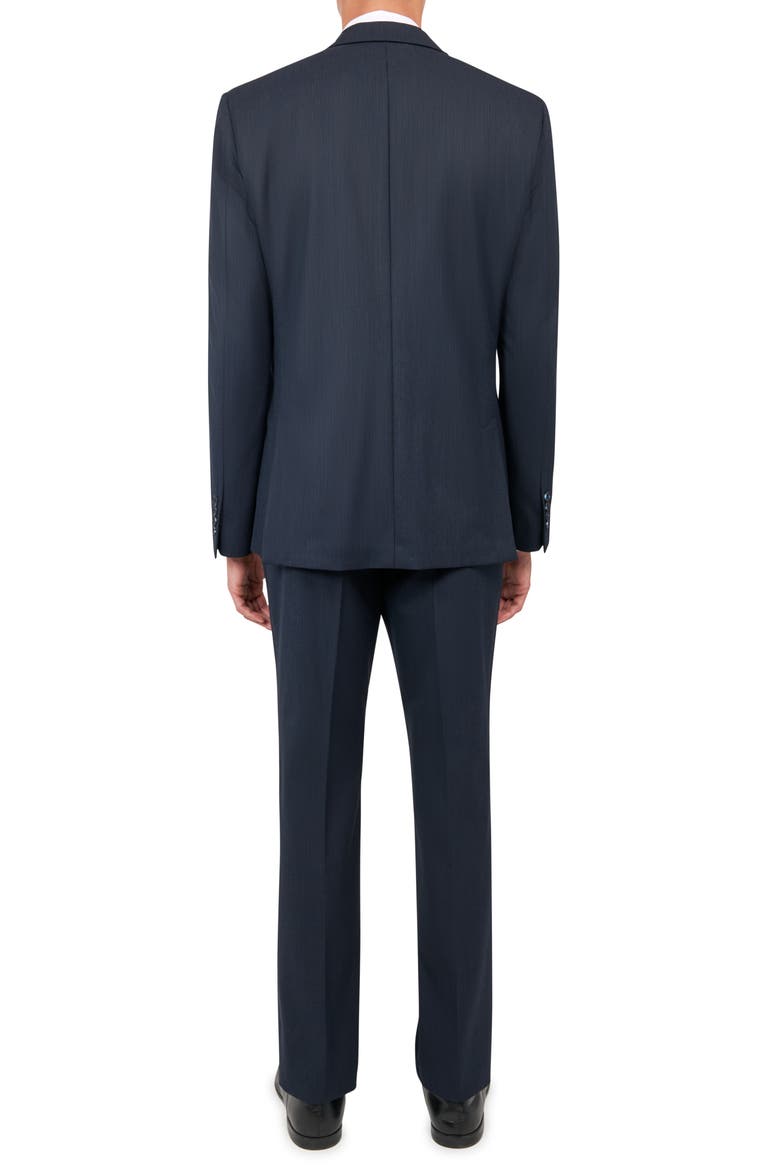 Tailored Slim Fit Pinstripe Suit, Alternate, color, NAVY