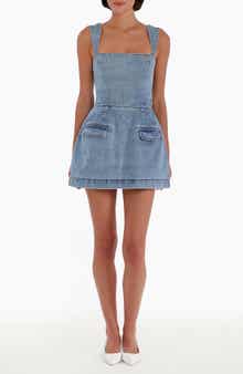 Amanda Uprichard Bethany Denim Skort Romper