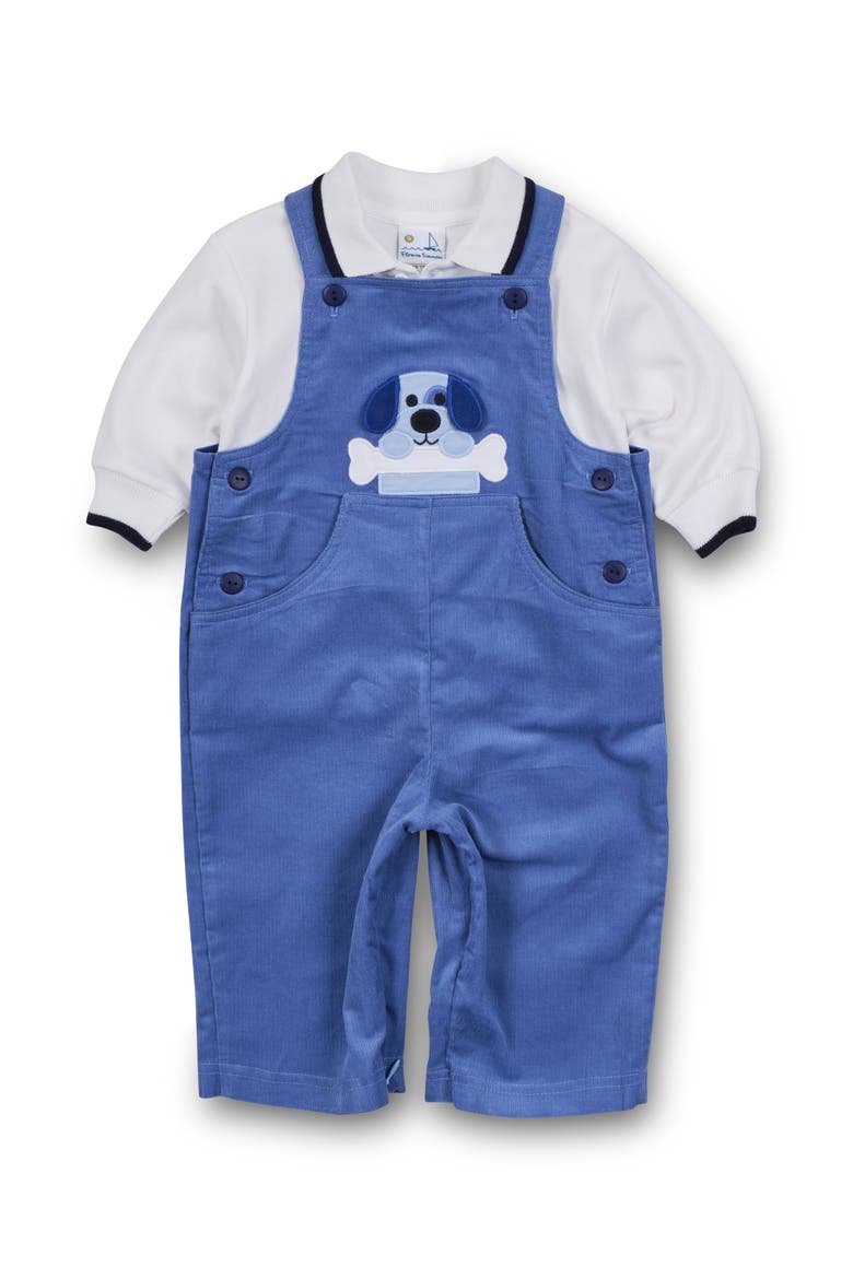 Corduroy Longall With Dog & Bone, Alternate, color, Tricolor Blue