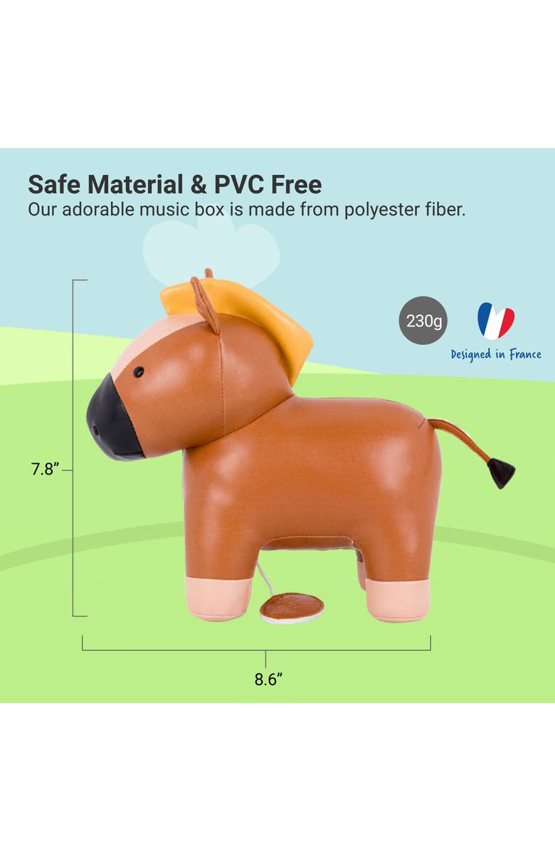Little Big Friends Musical Animals - Horse, Plush Baby Music Box, Nursery Toy, Alternate, color, Brown