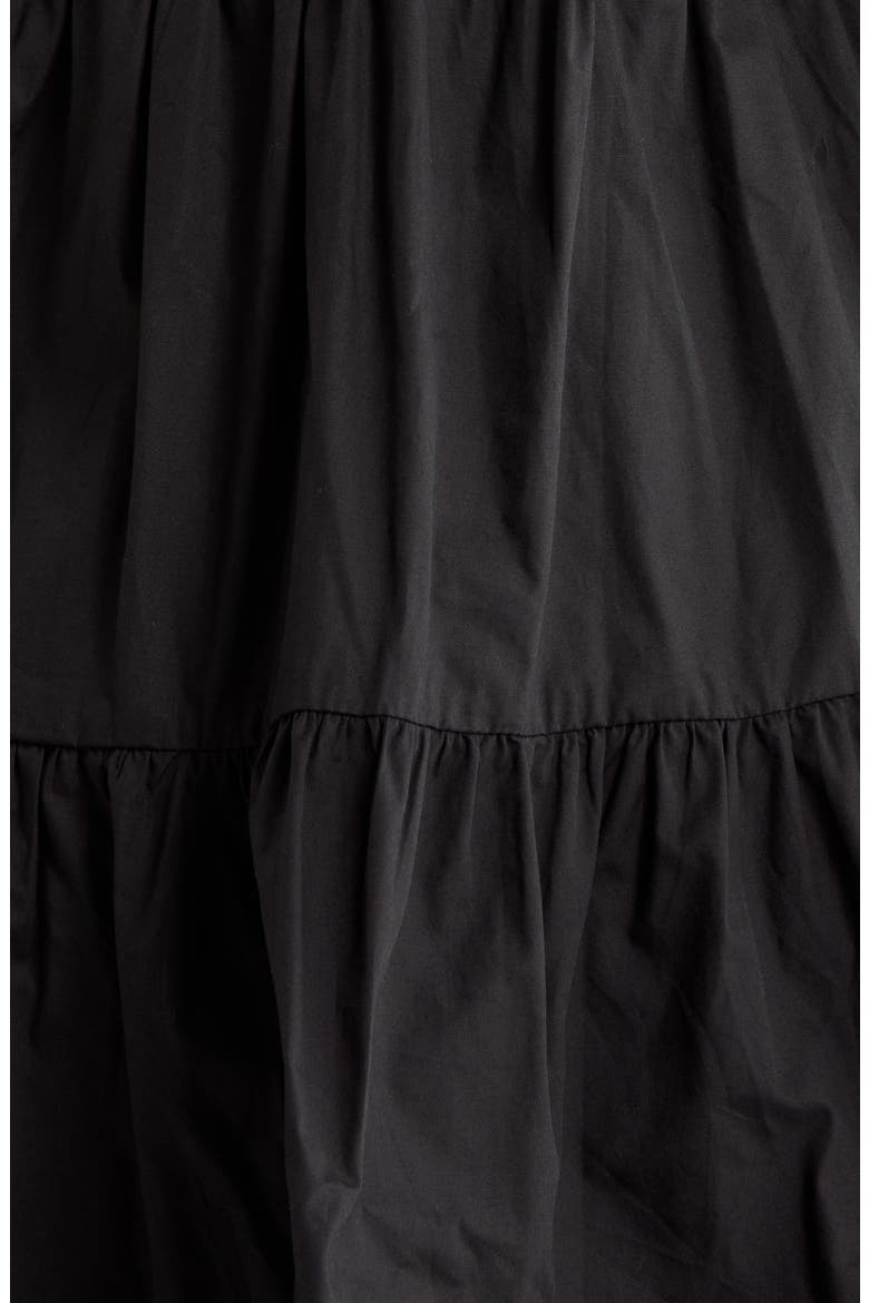 Janelly Tiered Cotton Poplin Minidress, Alternate, color, BLACK