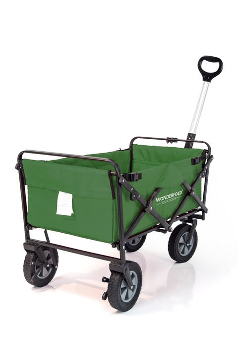 Utility Folding Wagon with Stand - Green