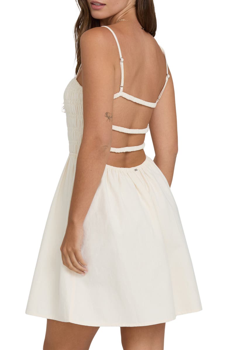 Billabong Suns Out Fit & Flare Minidress, Alternate, color, White Cap