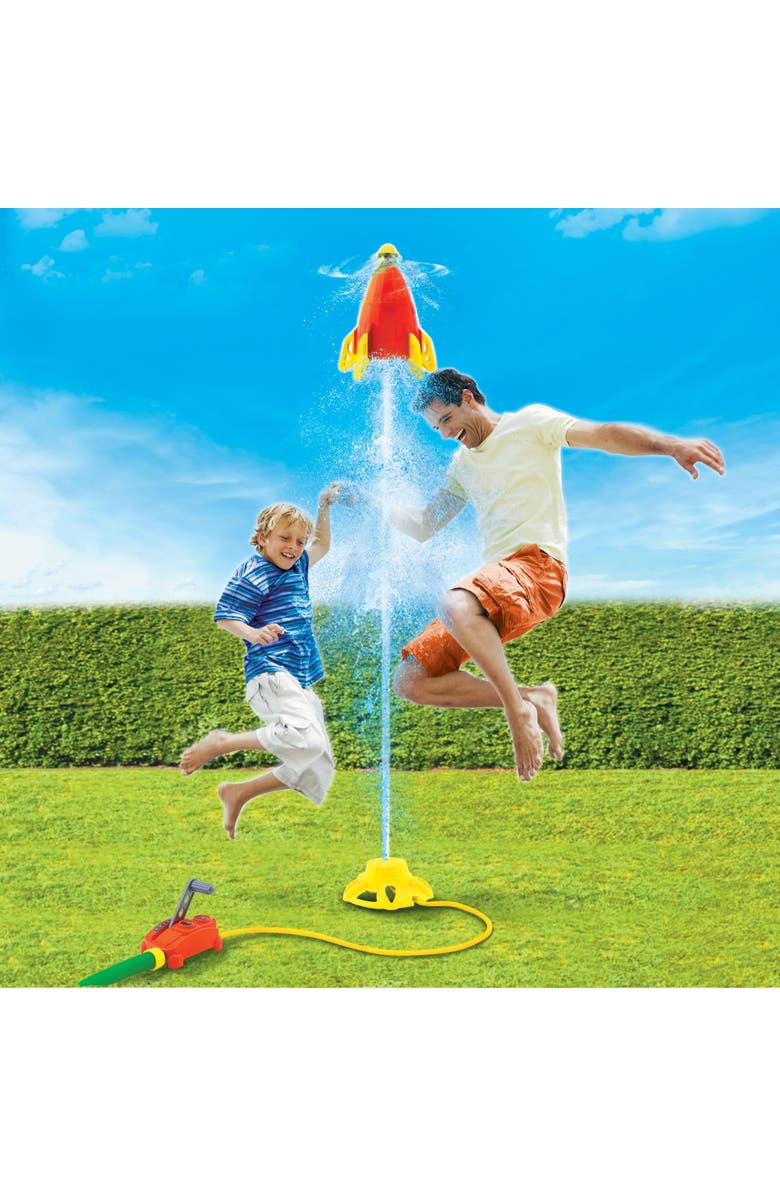 Lanard Water Powered Splash Rocket Sprinkler, Hovers & Sprays, Outdoor Toy, Alternate, color, Multicolored
