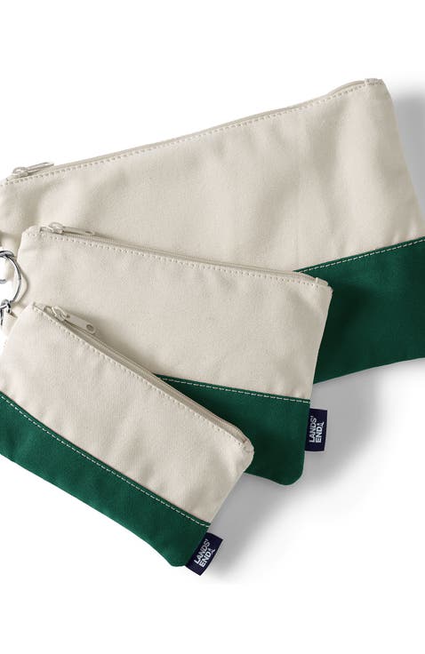 Zip Canvas Pouch 3 Pack