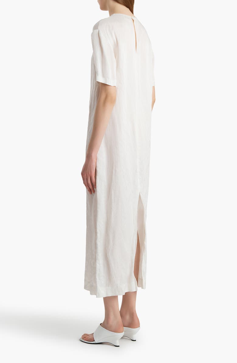 Khaite Webber Crinkled Voile Maxi Dress, Alternate, color, Chalk