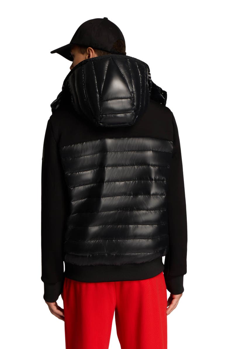 Alpenhaus Nimbus Lightweight Mixed Media Hybrid Bomber Jacket, Alternate, color, Black