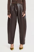 Sam Edelman Faux Leather Barrel Leg Trousers