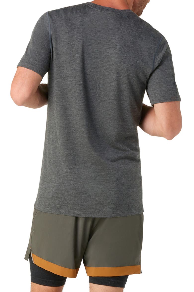 Merino Wool Short Sleeve T-Shirt, Alternate, color, IRON HEATHER