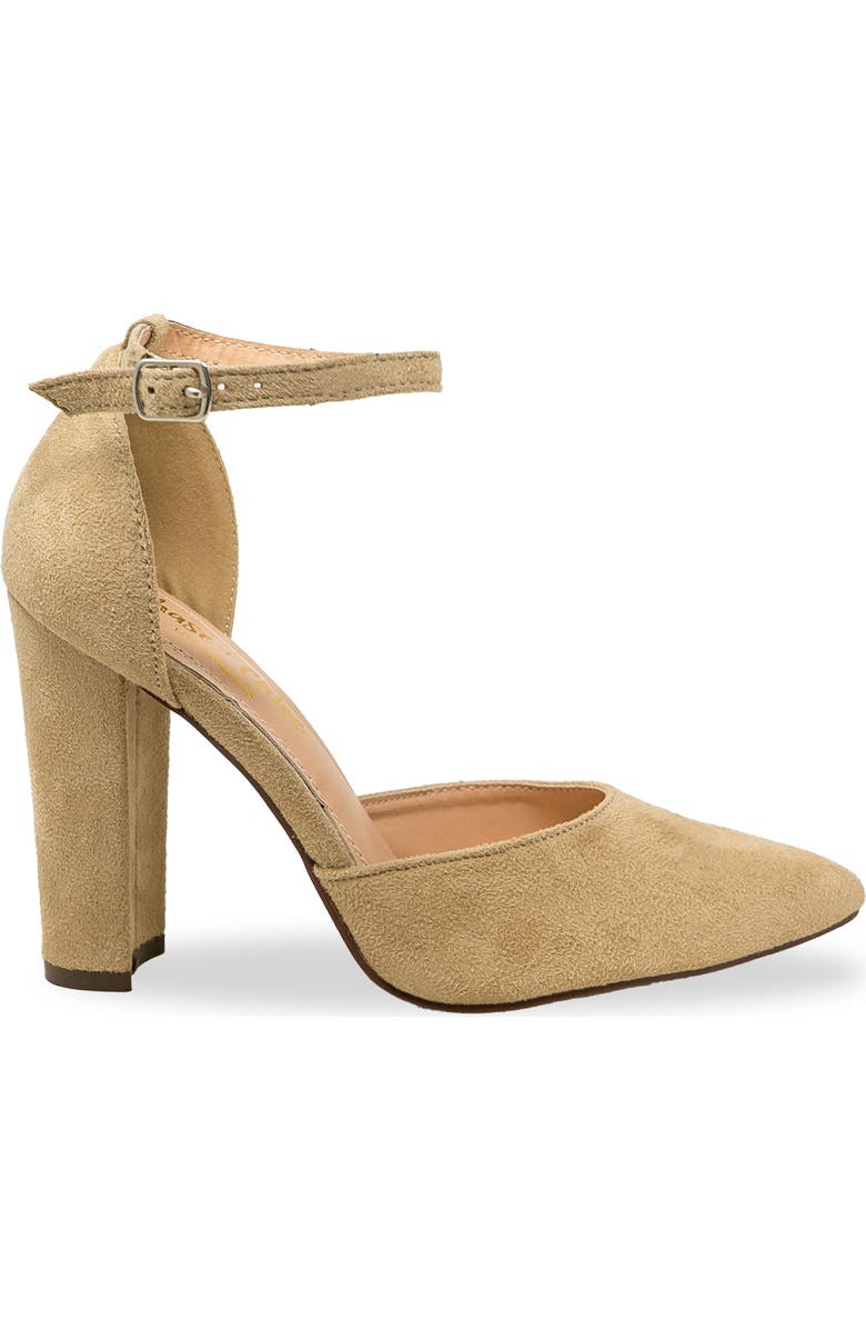 CHASE AND CHLOE Pointed Toe Pump, Alternate, color, Beige Suede