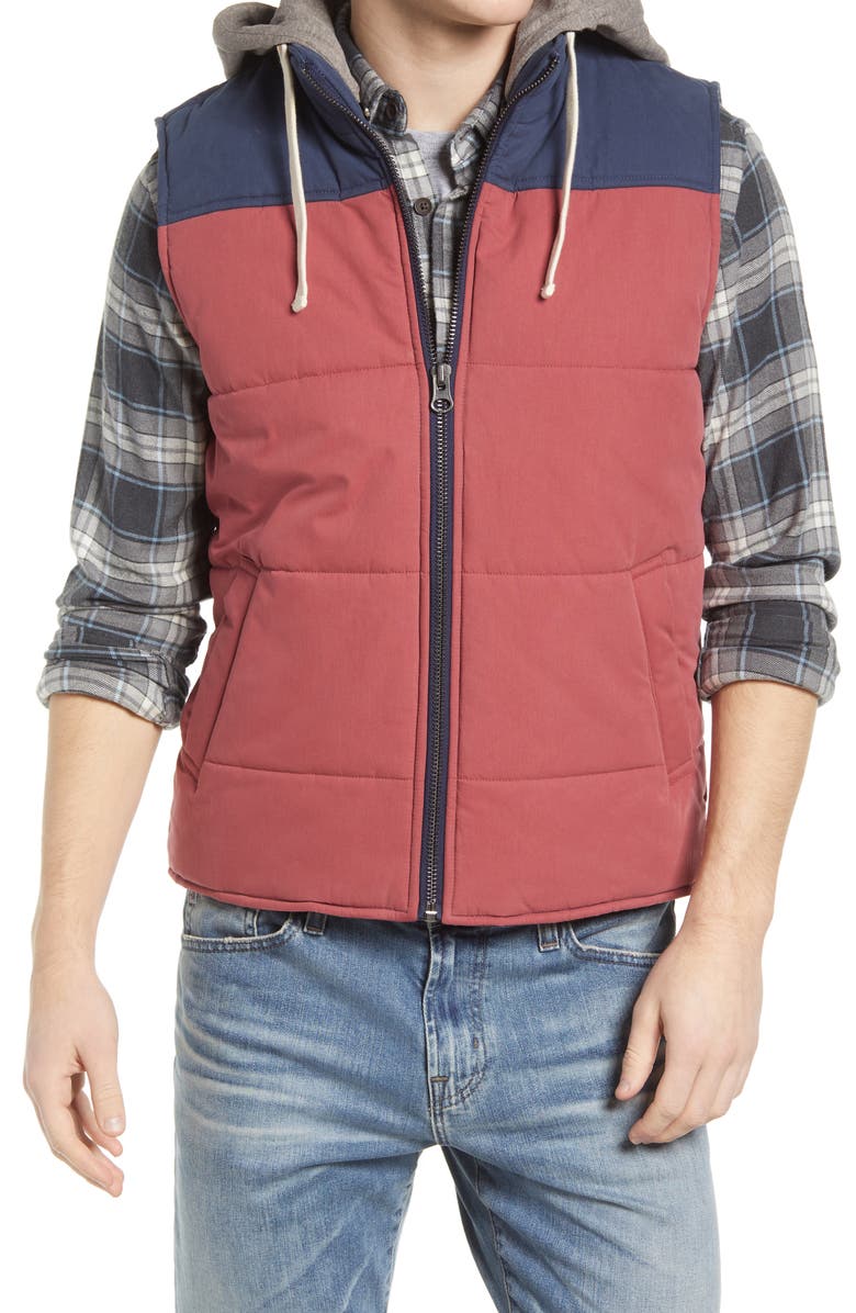 The Normal Brand Dano Vest, Alternate, color, Red/ Navy