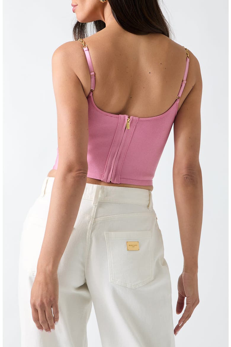 Aisha Bustier Crop Top, Alternate, color, PINK