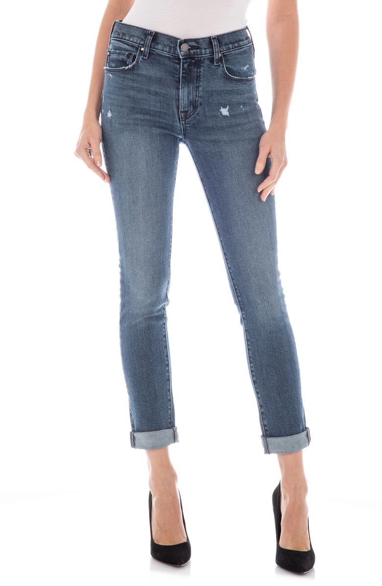 Fidelity Denim Oh Boy Distressed Boyfriend Jeans, Main, color, 
