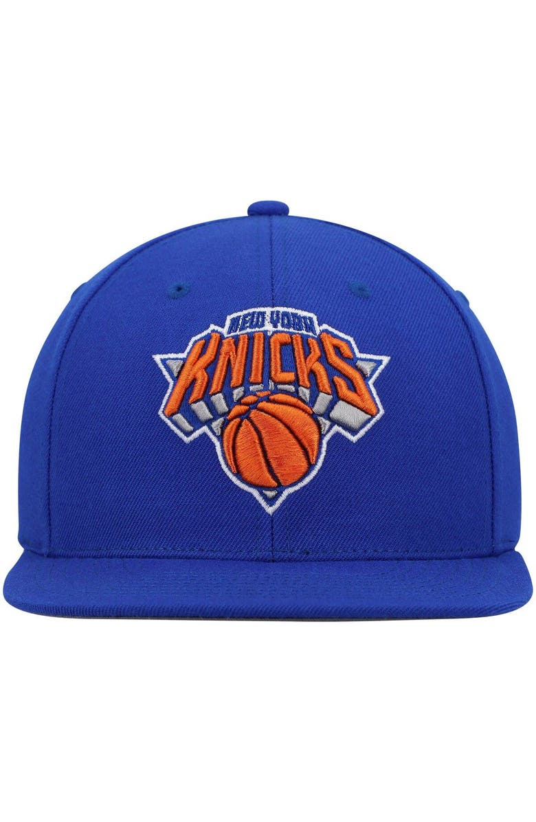 Mitchell & Ness Men's Mitchell & Ness Blue New York Knicks Ground 2.0 Snapback Hat, Alternate, color, Blue