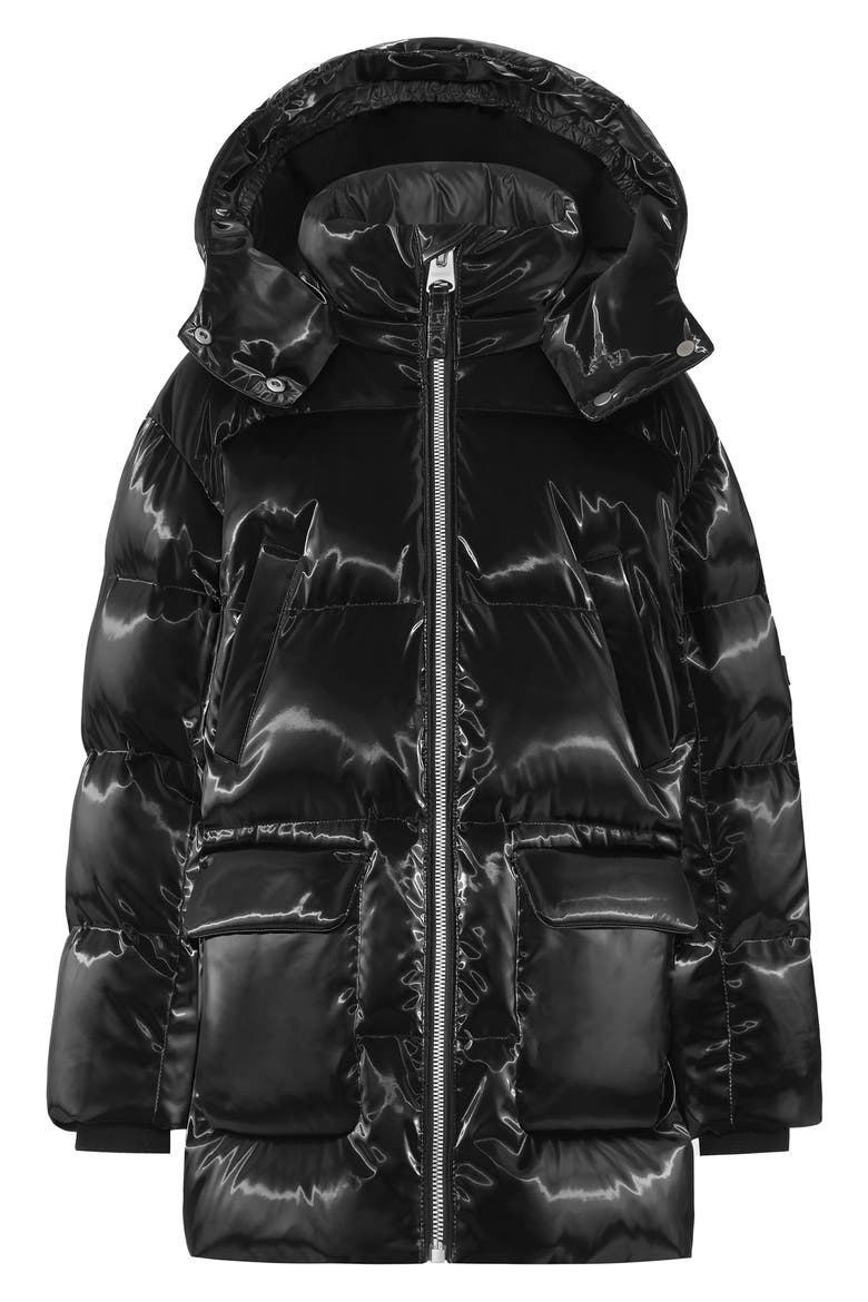 Kennie-Glo Puffer Coat, Main, color, BLACK