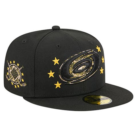 Men
s New Era  Black Carolina Hurricanes Military Appreciation Digital Camo Stars 59FIFTY Fitted Hat