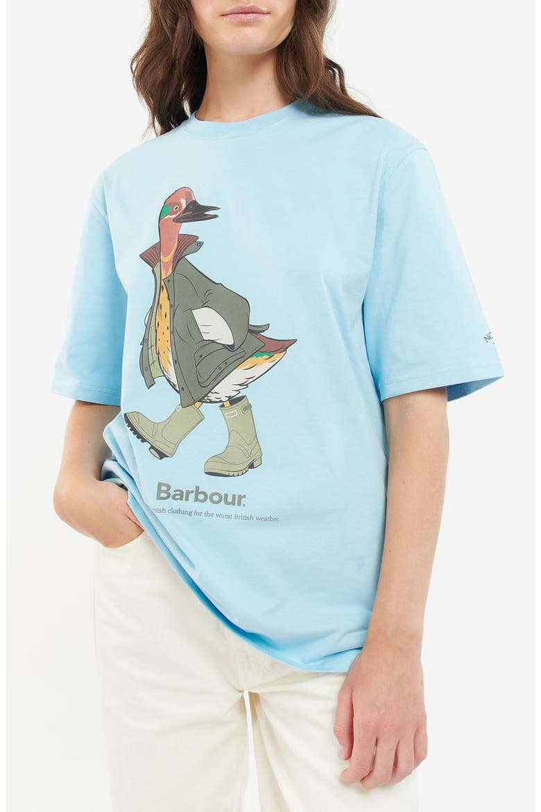 x Noah Duck Graphic Tee, Alternate, color, SKY BLUE
