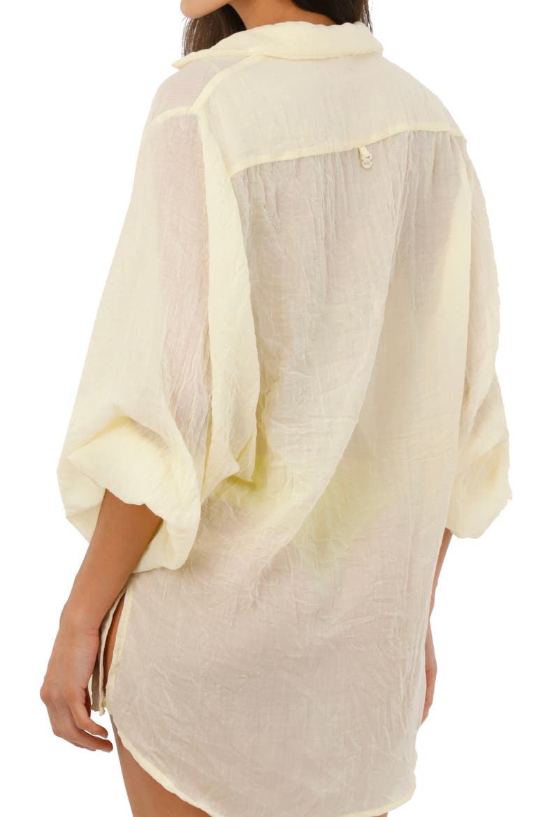 Akumal Cover-Up Shirt, Alternate, color, BUTTERCREAM